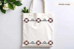 Seamless Nautical Life Ring Border SVG Product Image 4