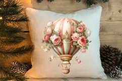 Christmas Hot Air Balloon Clipart, Christmas Hot Air Product Image 5