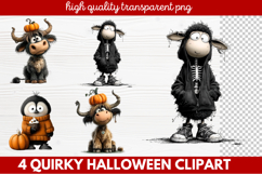 Quirky Halloween Clipart | Cute Spooky Character PNG Illustr Product Image 1