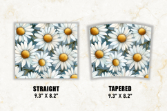 Watercolor Daisy Flower Tumbler Wrap | 20 oz tumbler Wrap Product Image 2