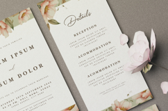 wedding invitation card set with beautiful floral watercolor Product Image 4