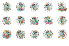 Summer Sea Turtle Stickers Product Image 4