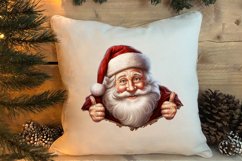 Christmas Santa Claus Peeking Clipart PNG Product Image 4