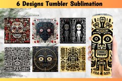 3D Halloween Tumbler Wrap Sublimation Design PNG Product Image 1