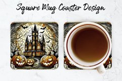 Halloween House Mug coaster | Coaster | Sublimation Design Product Image 1