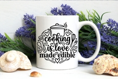 Cooking Is Love Made Edible Svg, Farmhouse Kitchen Svg. Product Image 5