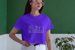 Wildflower Outline Border Embroidery Design Product Image 3