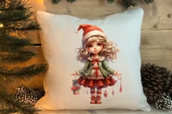 Christmas Little Girl Clipart Sublimation, Christmas PNG Product Image 4