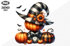 Halloween Pumpkins Sublimation - Clipart PNG Design Product Image 1