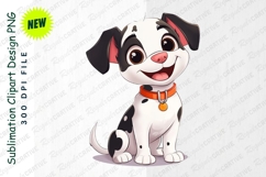 Adorable Dalmatian Puppy Cartoon Illustration Clipart Product Image 1