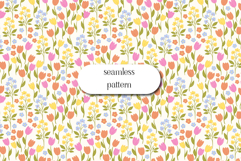 Seamless Tulip Floral Pattern Colorful Spring Garden Product Image 1