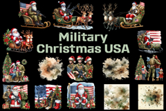 Military Christmas USA watercolor Product Image 5
