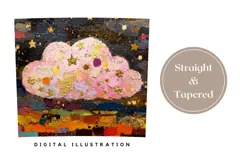 Art Tumbler Wrap Design, Stars Tumbler Sublimation Product Image 4