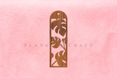 Monstera Plant Floral Bookmark Laser Cut File Product Image 4