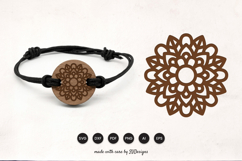 Mandala Bracelet Laser Cut SVG - Mandala Jewelry Laser cut Product Image 1