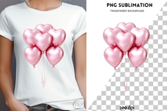 Valentine balloons png design for T-shirts Product Image 4