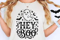Hey Boo Svg, Funny Halloween Svg, Kids Halloween Svg. Product Image 5
