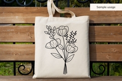 August Birth Flower Bouquet SVG - Poppies Product Image 4