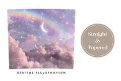Pink Glitter Tumbler Wrap Design, Moon Tumbler Sublimation Product Image 4