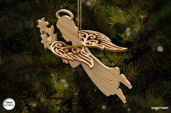 3D Christmas Angels Ornament Bundle | Glowforge | SVG Product Image 4