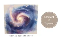 Watercolor Space Tumbler Design, Cosmic Tumbler Template Product Image 4