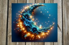 Moon flowers | 8 Magic Skinny tumbler sublimation designs Product Image 4