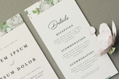 beautiful wedding card invitation set with roses flower Product Image 4