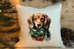 Pets Love Christmas Watercolor Clipart, Christmas PNG Product Image 4