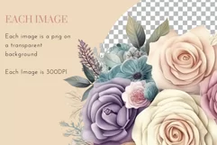 Flower Bouquet | Watercolour Clipart PNG Product Image 4