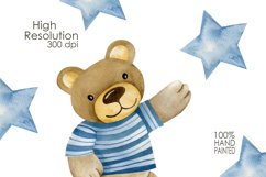 Watercolor Teddy Bear Clipart Product Image 4