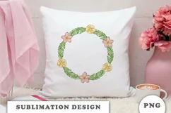 Watercolor Tropical flowers wreath PNG Product Image 4