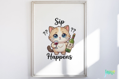 Funny Animals Wine Clipart PNG Product Image 2