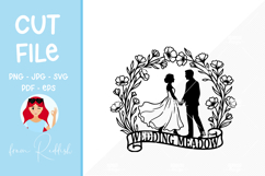 Bride and groom silhouette, cut file, wedding SVG Product Image 1