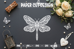Floral Paper Cut SVG, Decorative Botanical Product Image 1