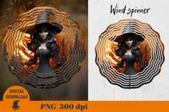 Halloween 3d wind spinner, witch 3d sublimation Product Image 1