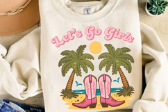 Let&#039;s Go Girls Sublimation, Western Summer Png Product Image 4