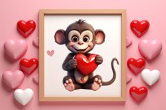 Valentines Day Animals Clipart Bundle, Valentines Day Animal Product Image 9