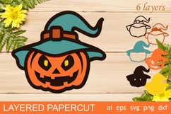 3d Halloween decor svg, Layered halloween laser cut Product Image 6