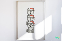 Cute Christmas Animals Stacks PNG Product Image 2