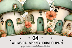 Whimsical Spring House Clipart Spring House Png Product Image 1