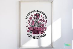 Funny Antisocial skulls PNG Product Image 4