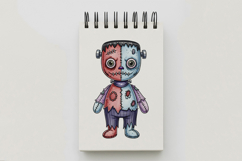 Frankenstein Monster Stitched Doll Halloween Voodoo PNG Cute Product Image 5