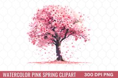 Watercolor Pink Spring Clipart Product Image 1