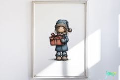 Whimsical Blue Christmas Clipart Product Image 2