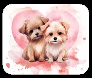Dog Valentine's Day Sublimation Mouse Pad PNG Bundle Product Image 5