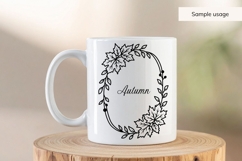Hand Drawn Oval Autumn Leaves Border SVG Product Image 4