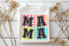 Checkered Mama PNG, Retro Mama SVG PNG Product Image 5