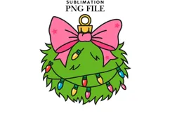 Green Christmas decoration png design for T-shirts Product Image 1