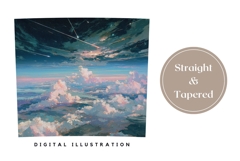 Cosmic Sky Tumbler Wrap, Glitter Sky Tumbler Sublimation Product Image 4