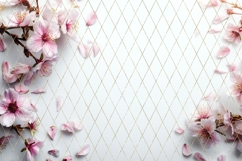 Pink Flowers Background PNG, Sakura Background Designs Product Image 4